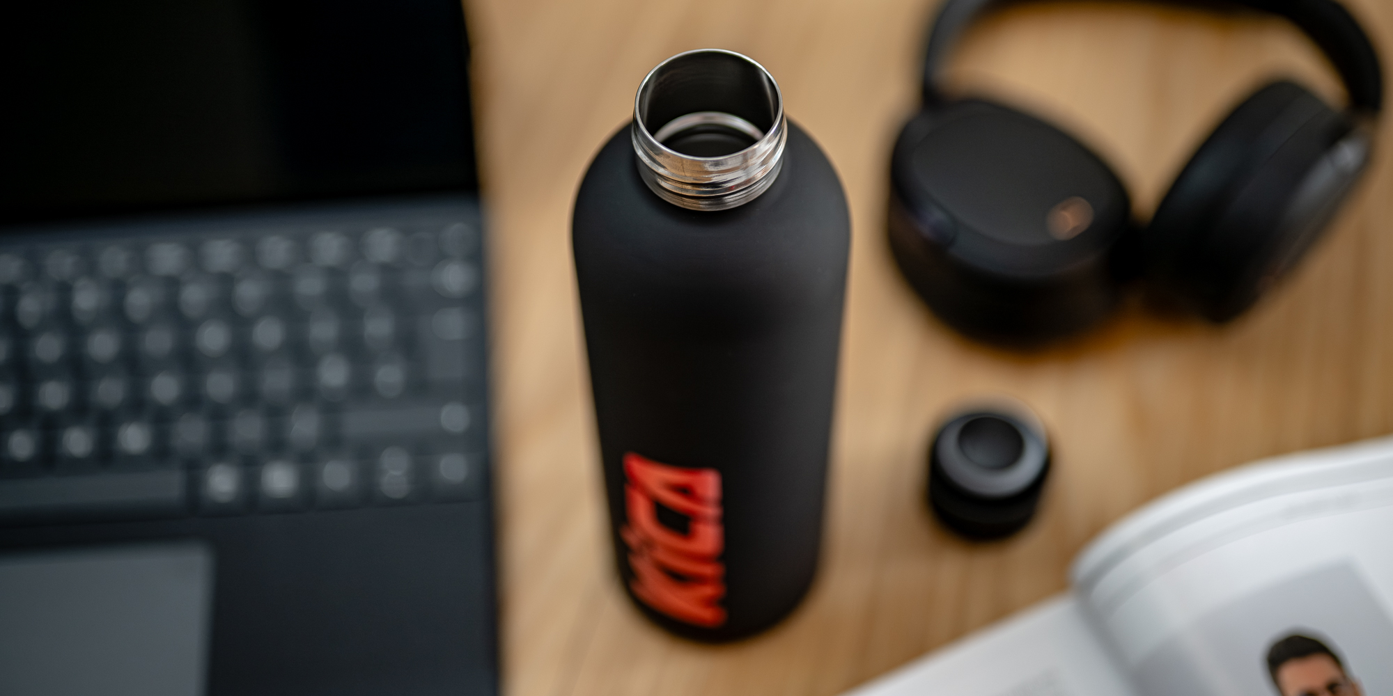 Butelka stalowa KiCA Active 500 ml - czarna